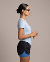 Combo T-Shirt and Two Layered Shorts Blue