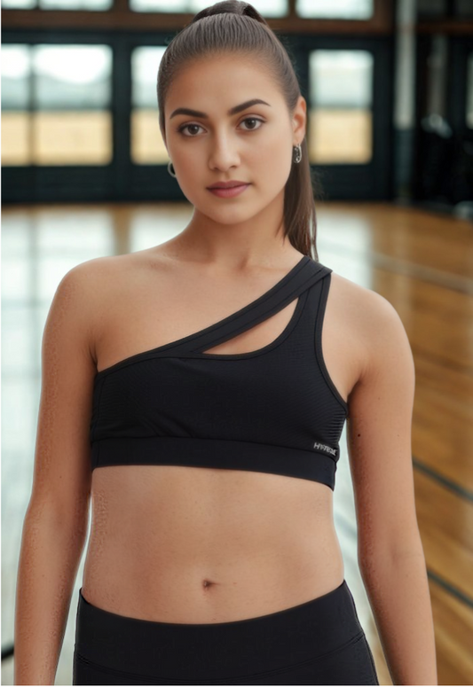 Cordset Co-ordinated Sports Bras and Leggings, Color: Jet Black