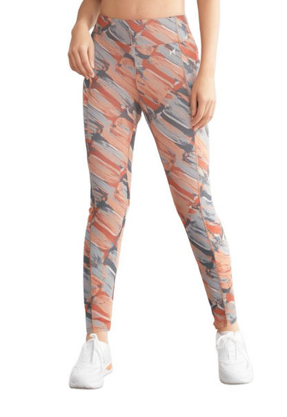 Aerosculpt Printed Tights, Color: Coral Mist