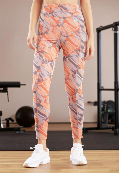Aerosculpt Printed Tights, Color: Coral Mist