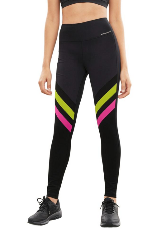 Cordset Co-ordinated Sports Bras and Leggings, Color: Neon Strike