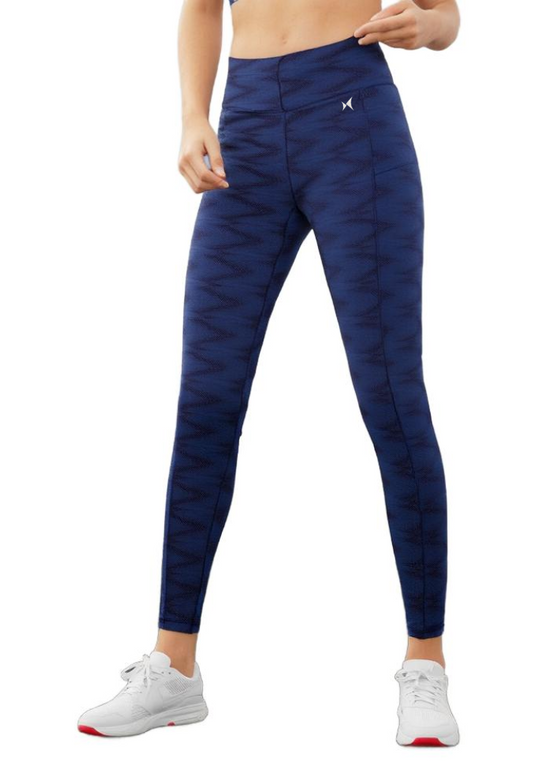 Aerosculpt Printed Tights, Color: Midnight Wave