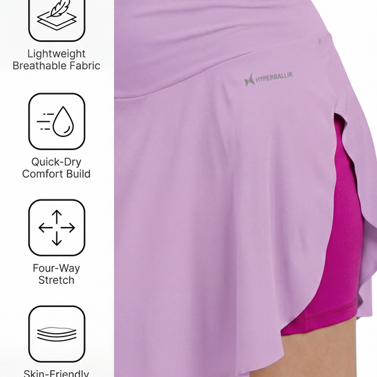 Flextra Womens Skorts Purple & Pink - features