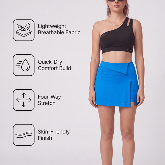 Flextra Womens Skorts French Blue - features