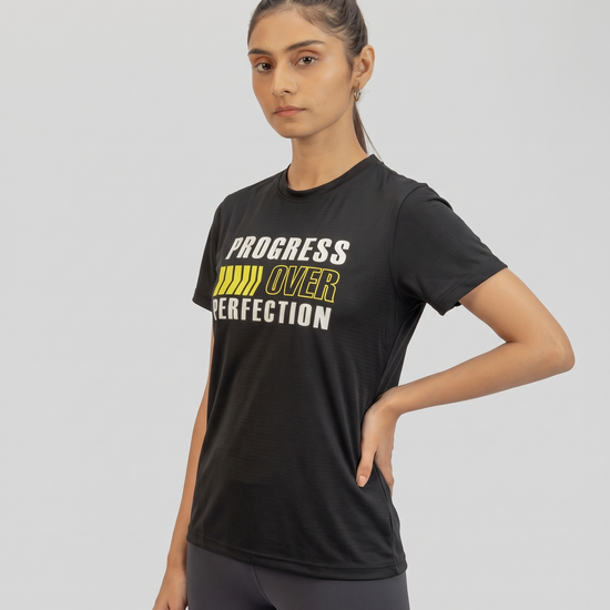 2002 Aeron Womens Round Neck T-Shirt - Black