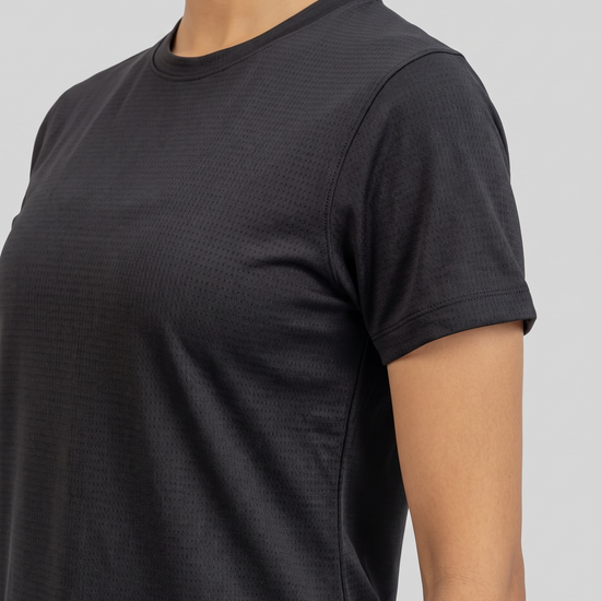 2002 Aeron Womens Round Neck T-Shirt - Black