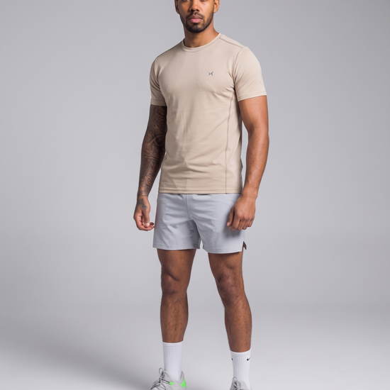 1101 AirWeave Mens Round Neck T-Shirt - Aluminium