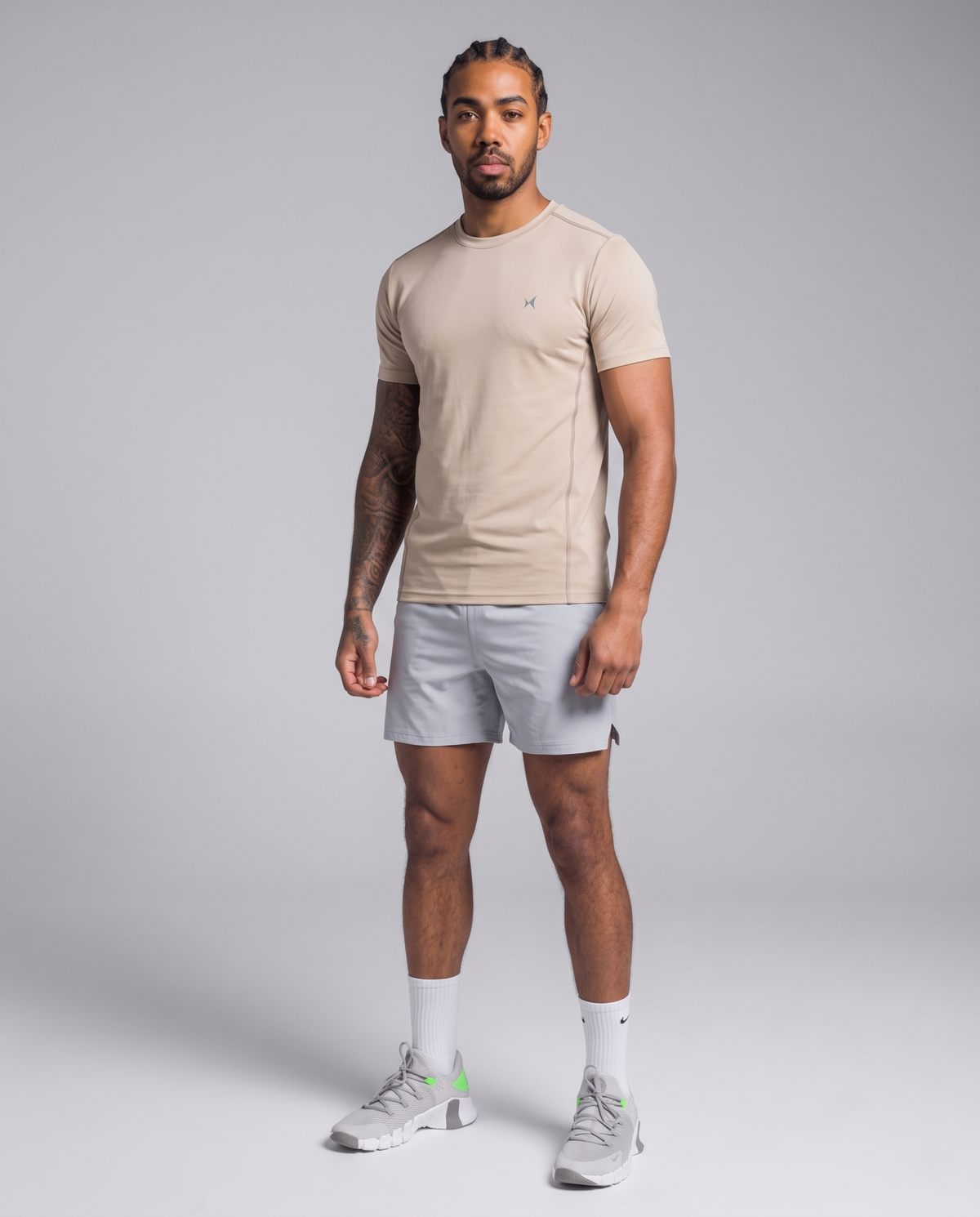 1101 AirWeave Mens Round Neck T-Shirt - Aluminium