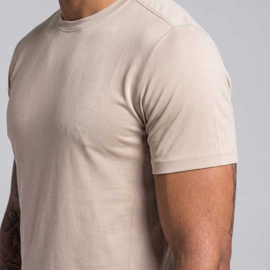 1101 AirWeave Mens Round Neck T-Shirt - Aluminium