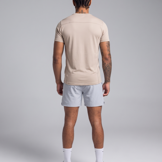 1101 AirWeave Mens Round Neck T-Shirt - Aluminium
