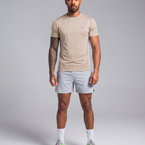 1101 AirWeave Mens Round Neck T-Shirt - Aluminium