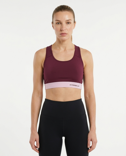 Liftcore Womens Sports Bra Wine studio