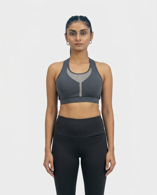 Ventra Womens Sports Bra Dark Grey studio