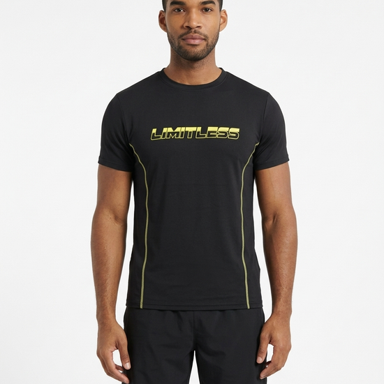 Elevate Mens Round Neck Tshirt Black studio