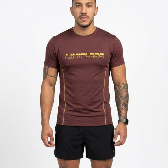 Elevate Mens Round Neck Tshirt Wine studio